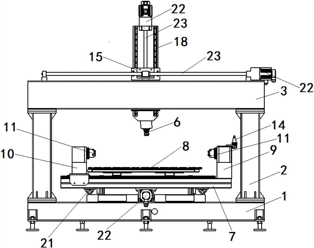 Single-head automatic tool change five-shaft engraving machine