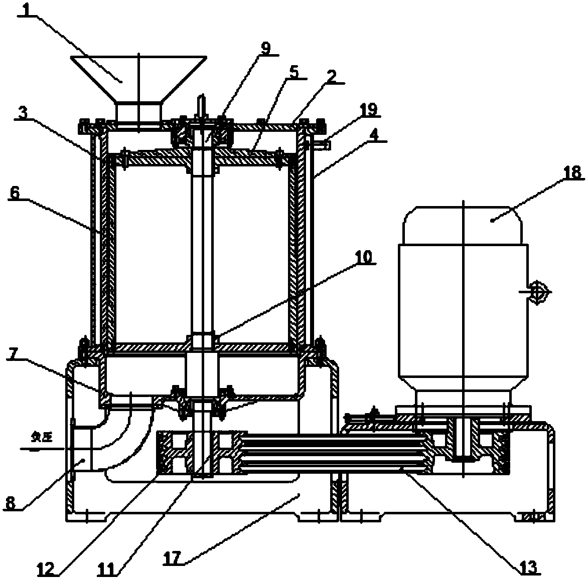 Corn straw ultrafine grinding device