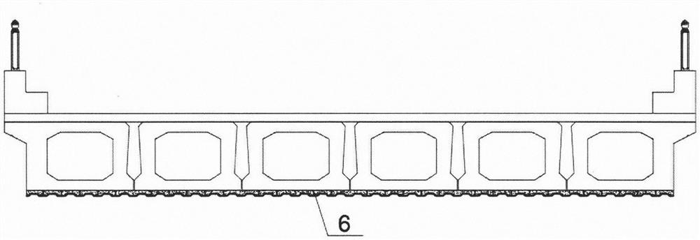 Method for reinforcing hollow plate girder bridge by adopting corrugated steel plates and UHPC