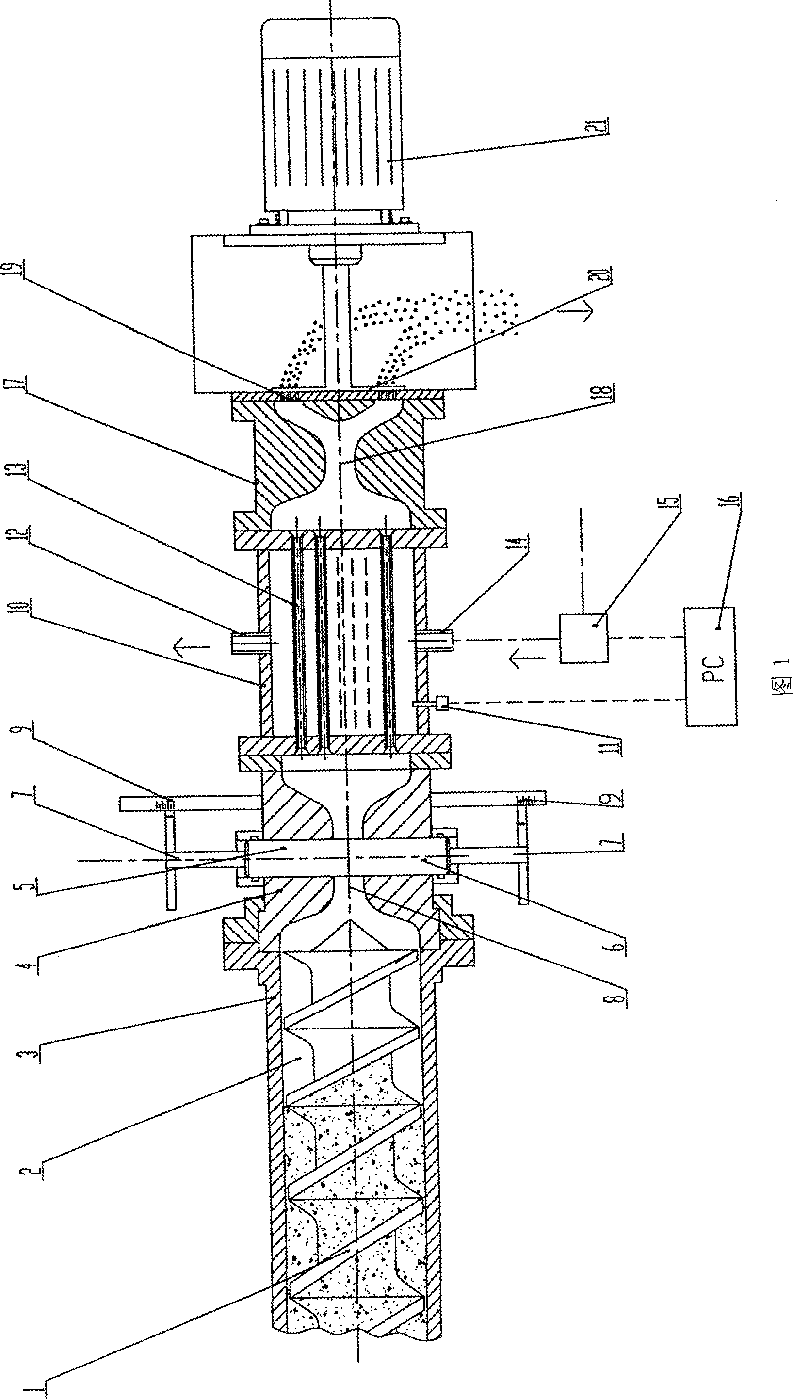 Extrusion type puffing device