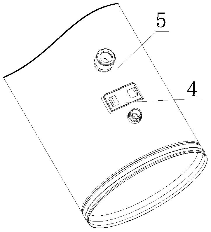 Hitch structure, water tank assembly and heat pump water heater