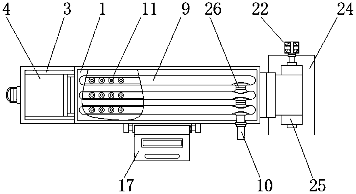 Measuring device for non-woven fabric processing
