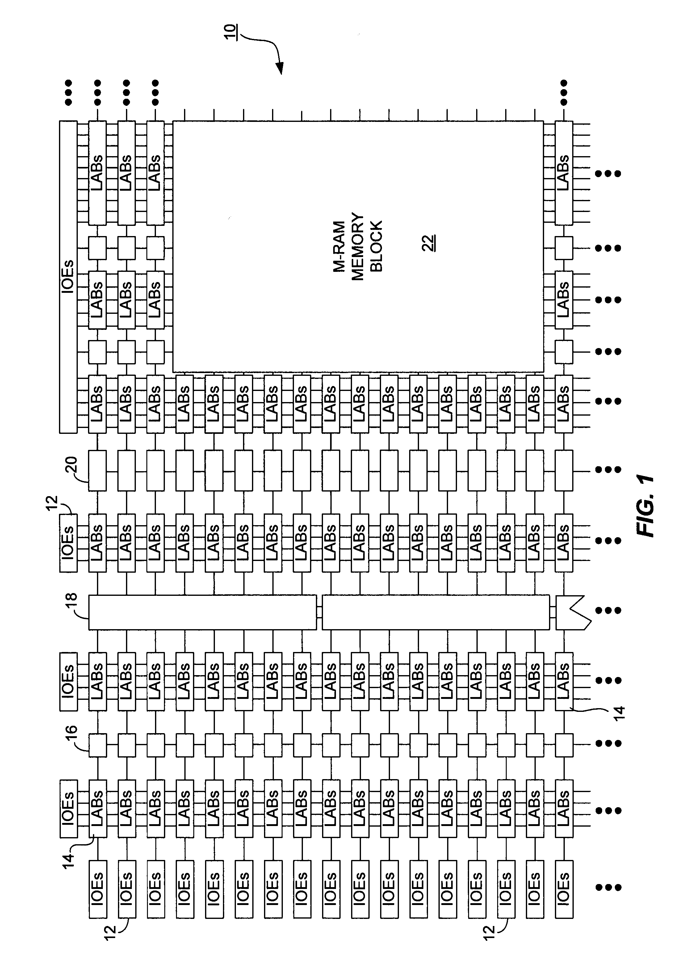 Multi-row block supporting row level redundancy in a pld