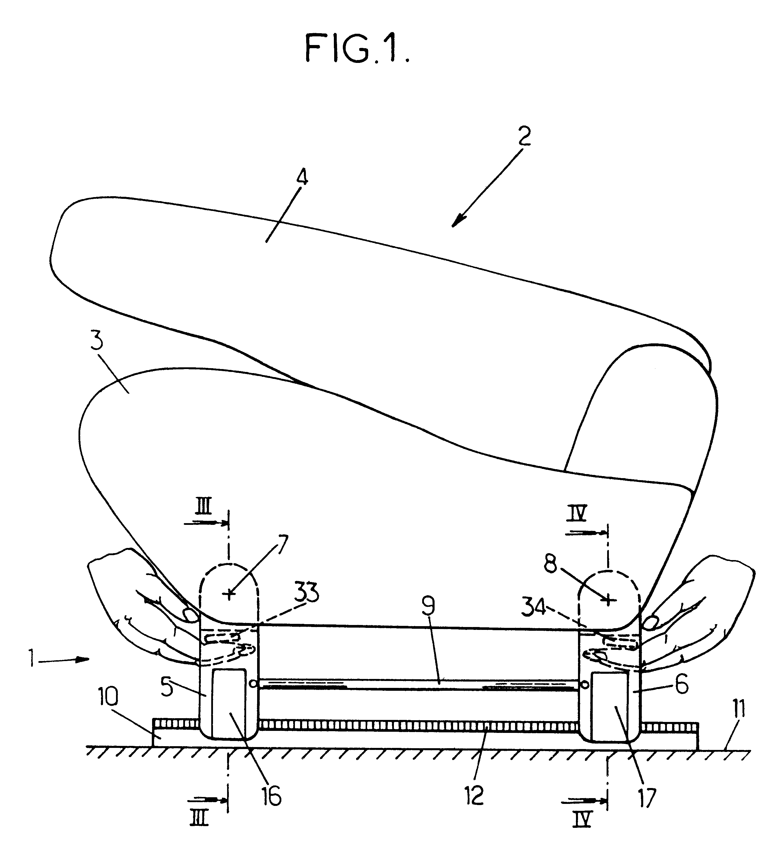Vehicle seat assembly comprising a removable seat assembled on guide rails