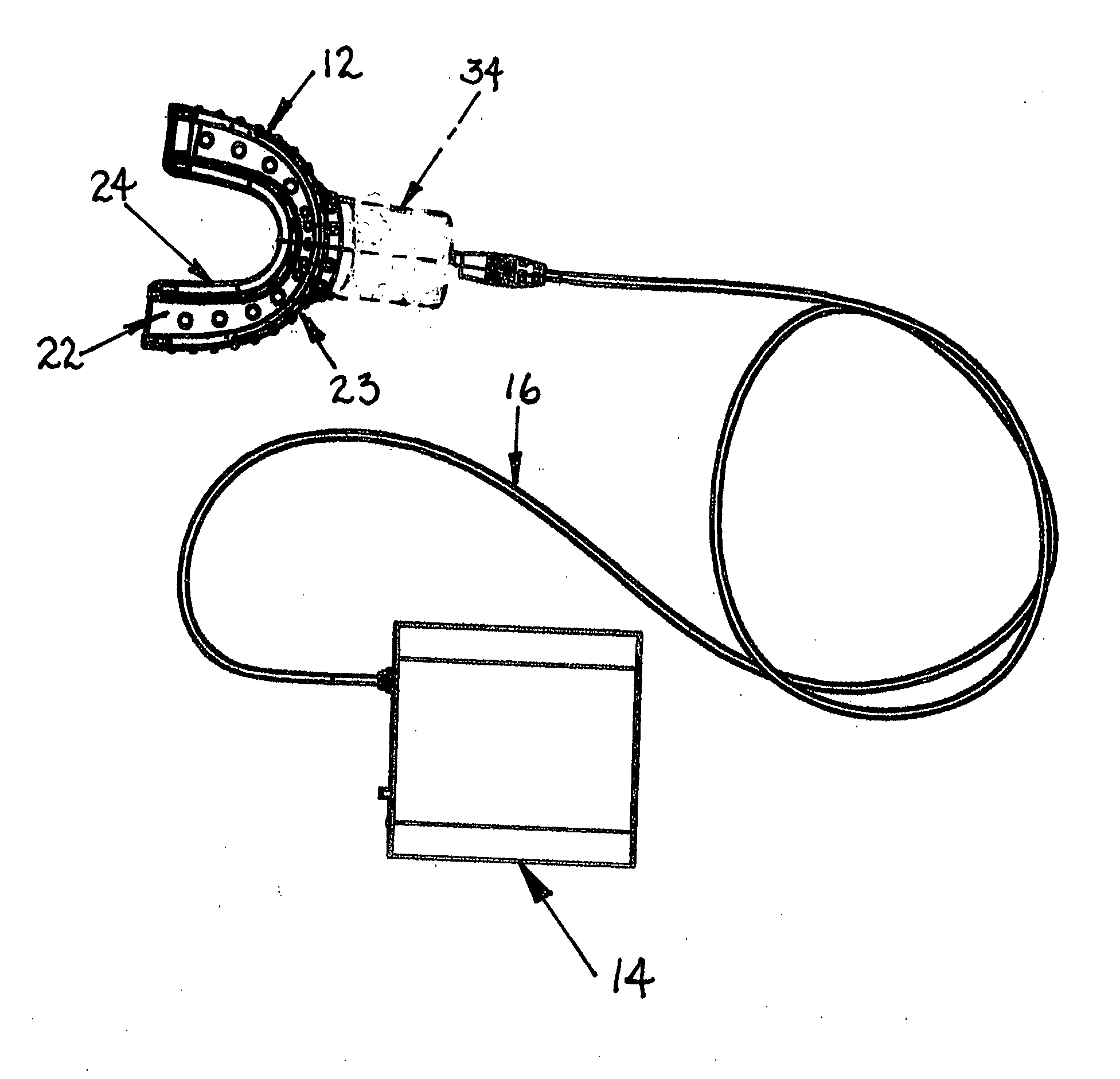 Phototherapy mouthpiece for enhancing the replication of gum cells