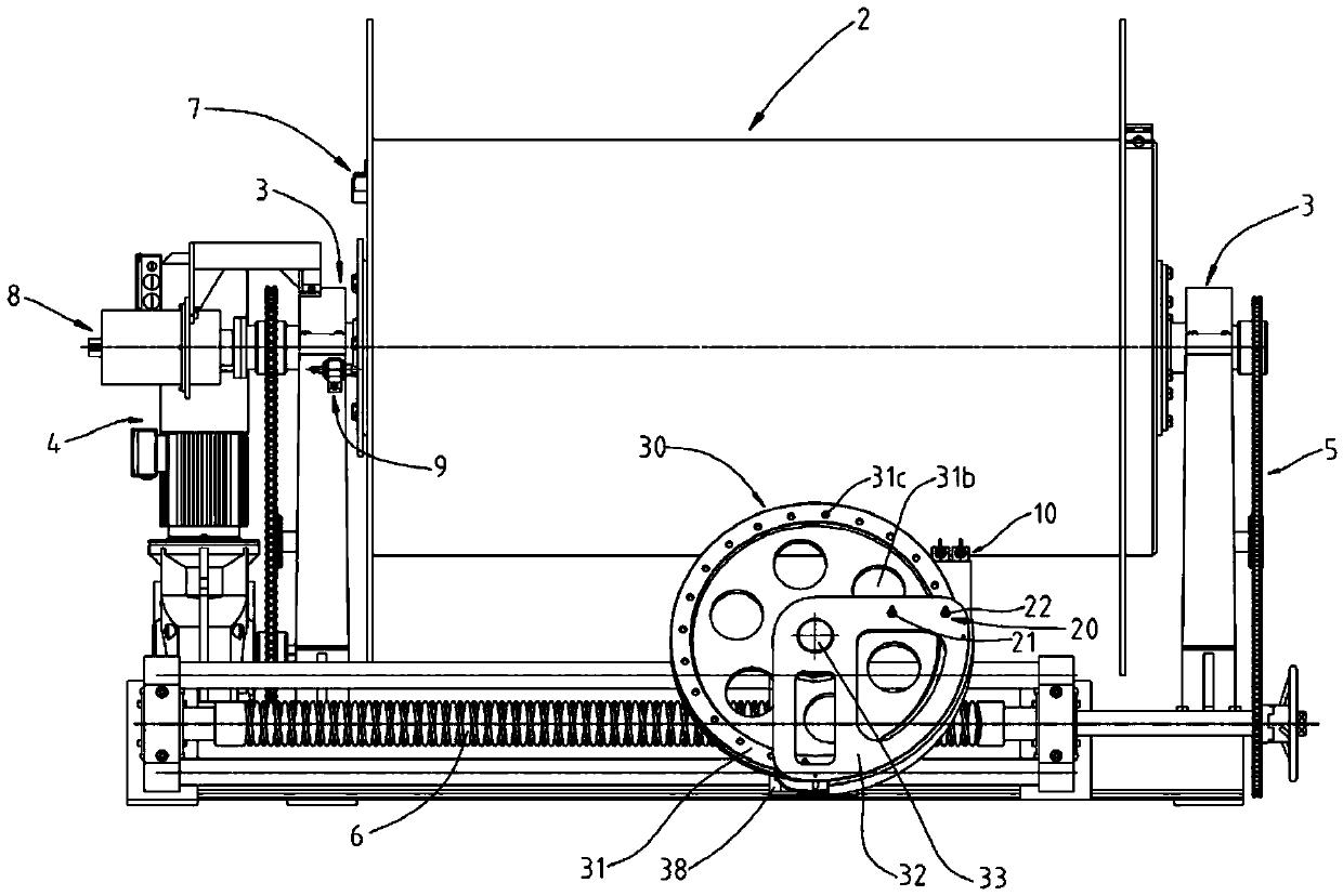 Storage winch with function of measuring tension and length of cable