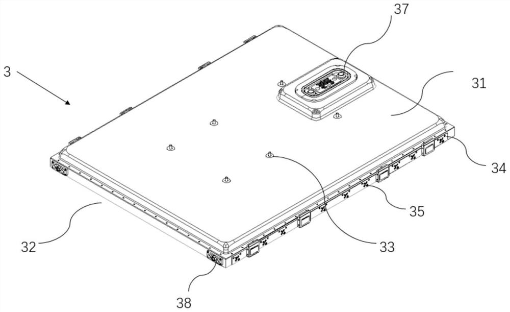 Battery mounting part for vertically hooking battery pack and electric vehicle