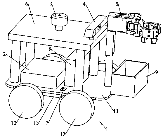 Garbage cleaning and sorting vehicle and garbage cleaning and classifying method