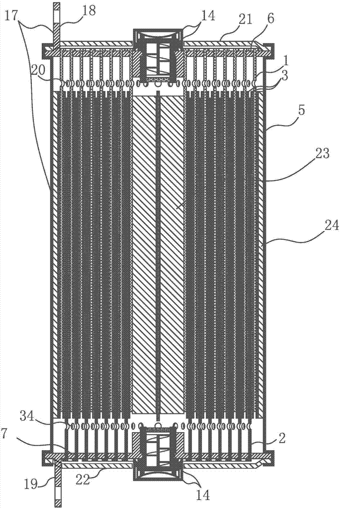 Wound battery with continuous lugs, asymmetric composite electrode and bag membrane safety valve
