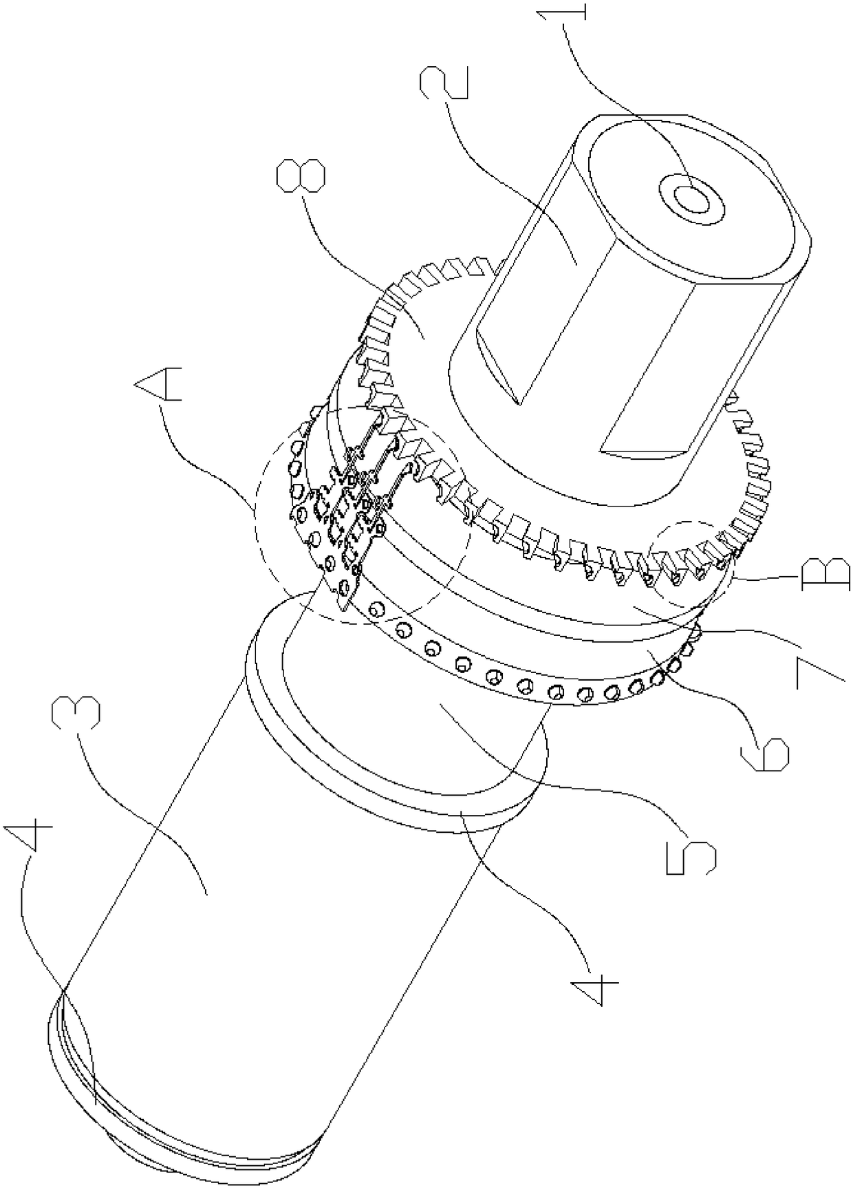 Continuous wax dotting shaft