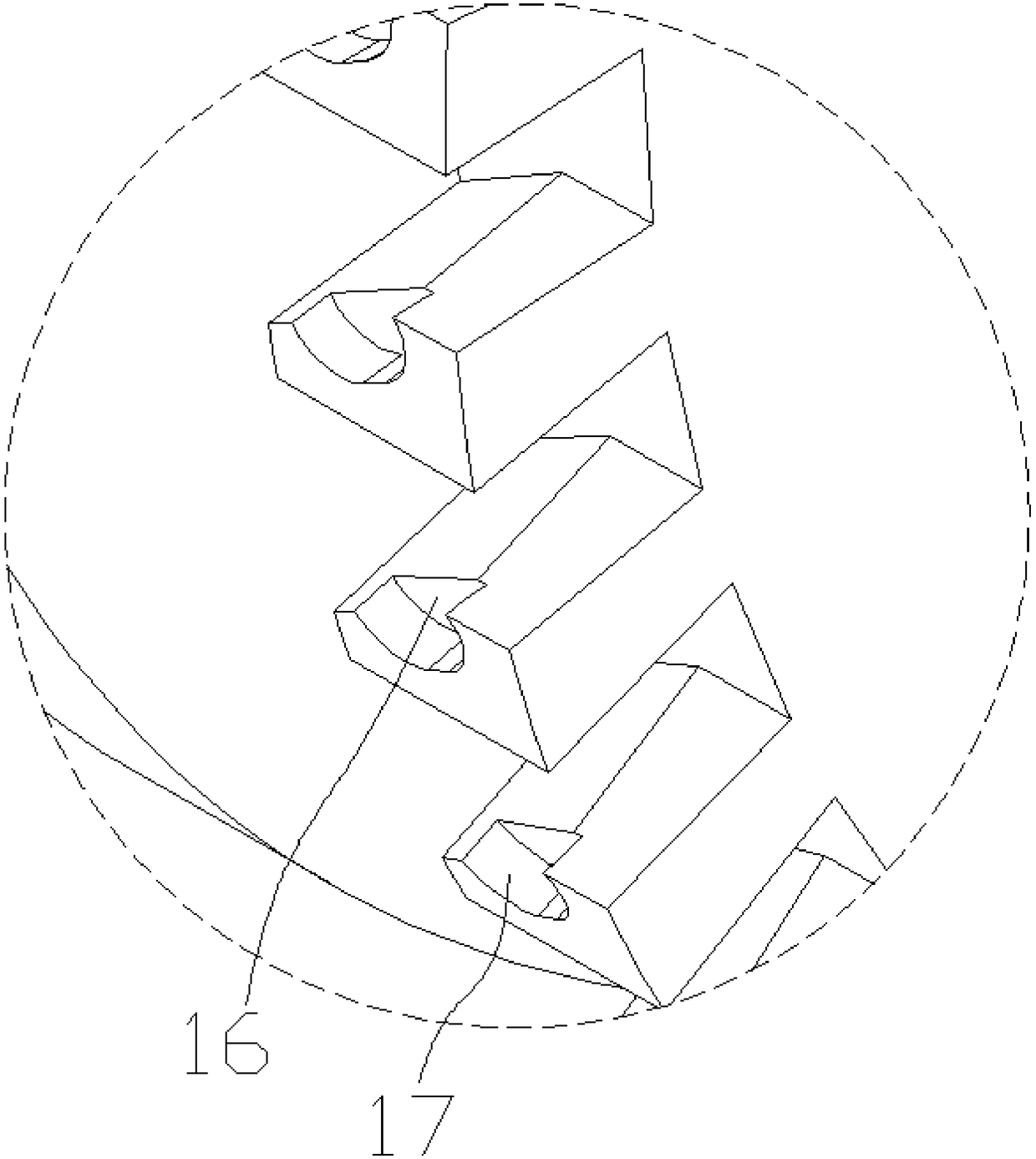 Continuous wax dotting shaft