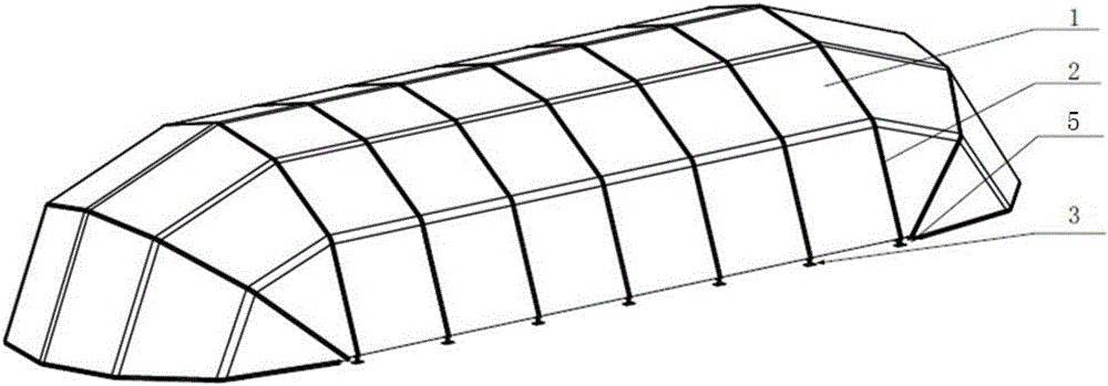 Movable detachable skin framework hangar