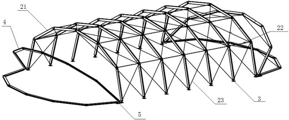 Movable detachable skin framework hangar