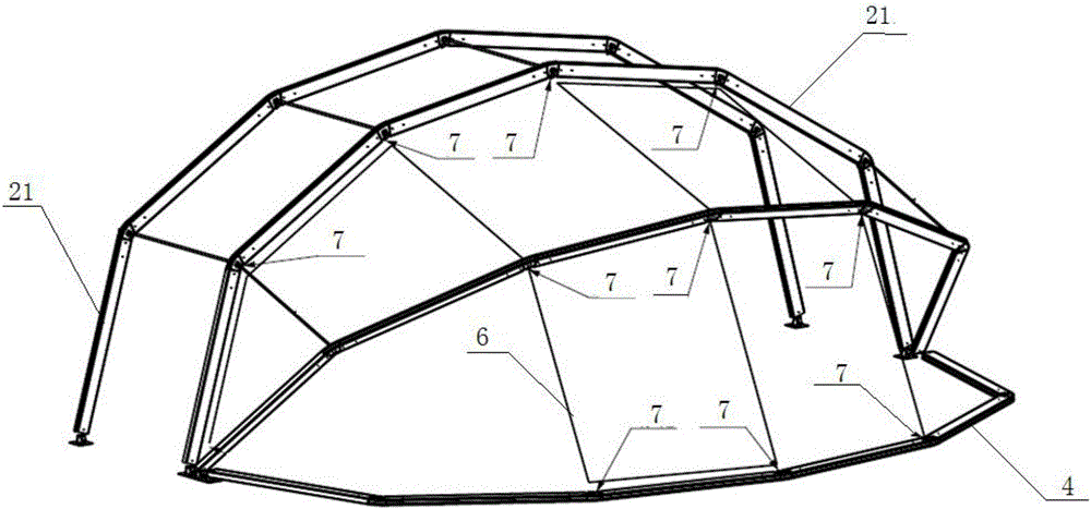 Movable detachable skin framework hangar