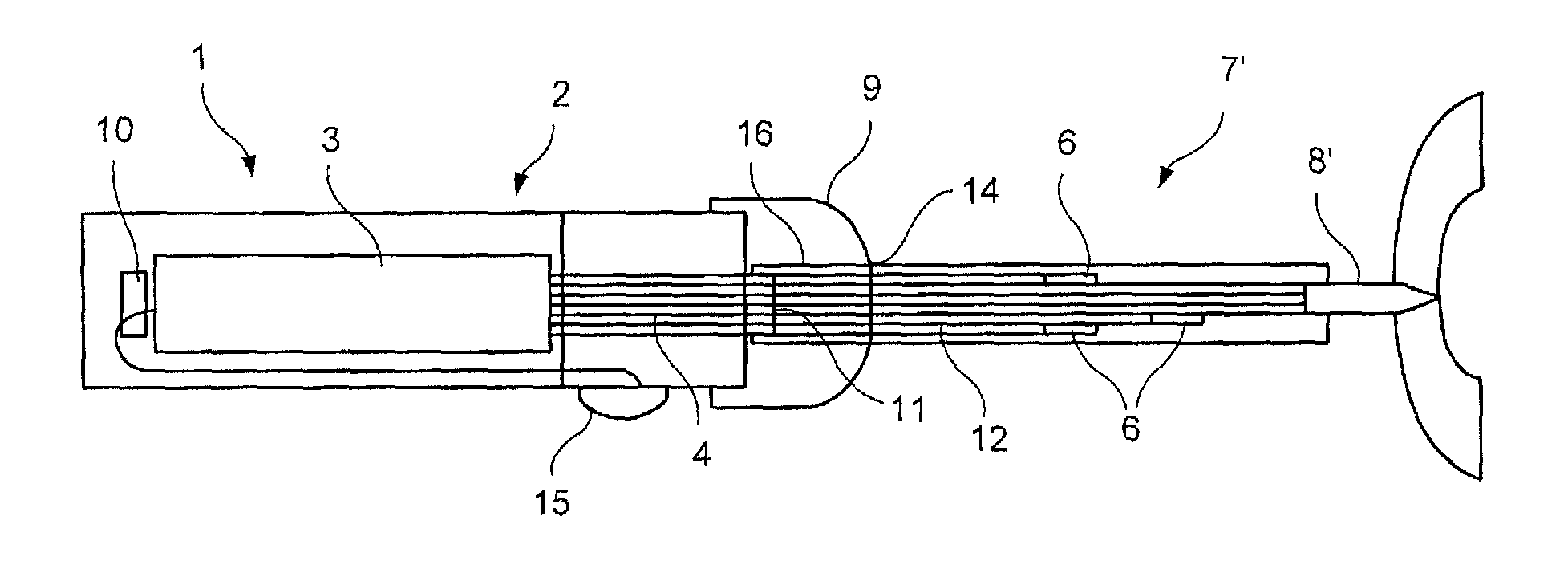 Kit for implanting heat deformable fixation elements of different sizes