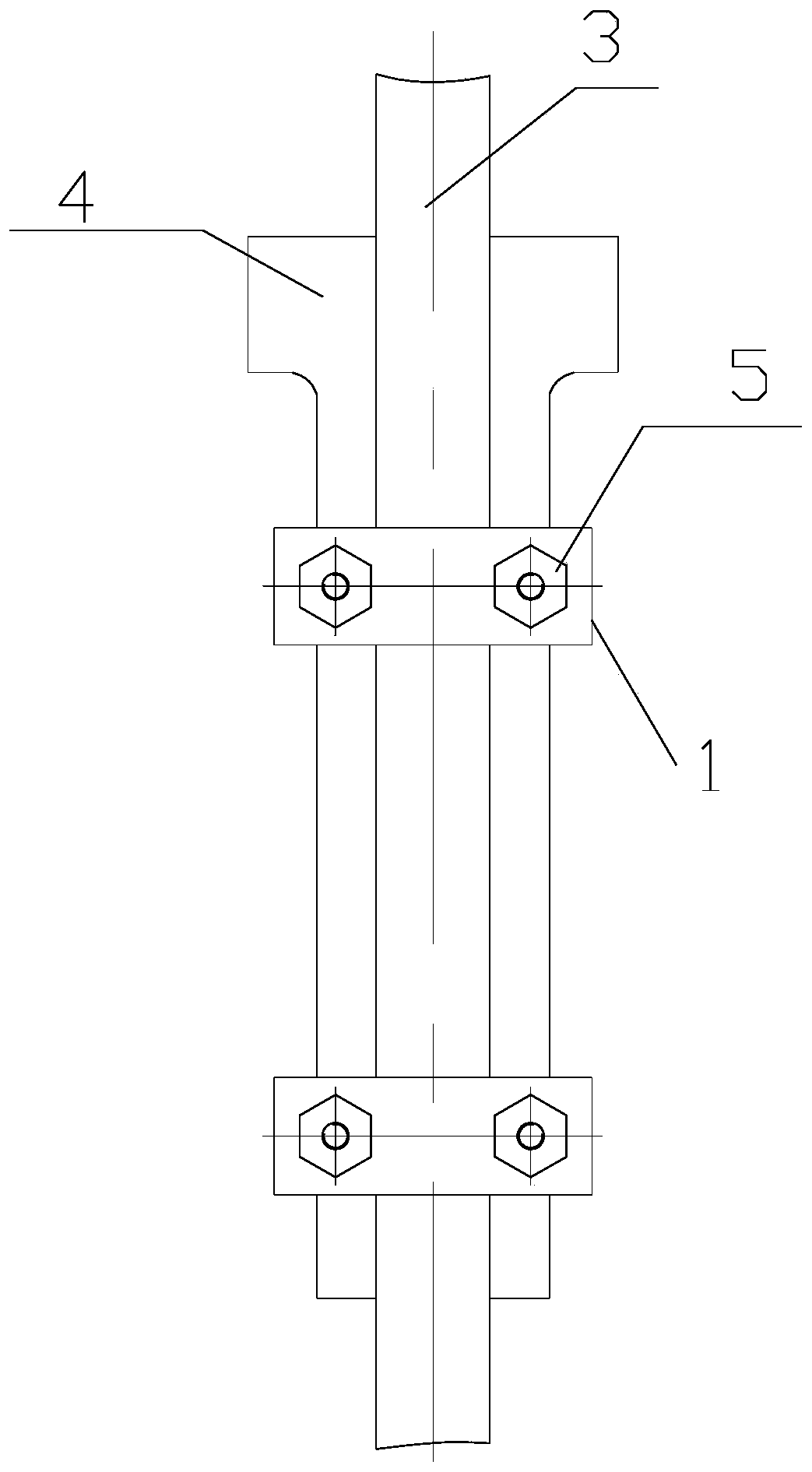 Coke oven combustor oven wall hot-repairing burner guard plate fixing device