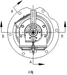 A water-discharging and cutting mechanism of the center of the high-speed spindle of a CNC machine tool