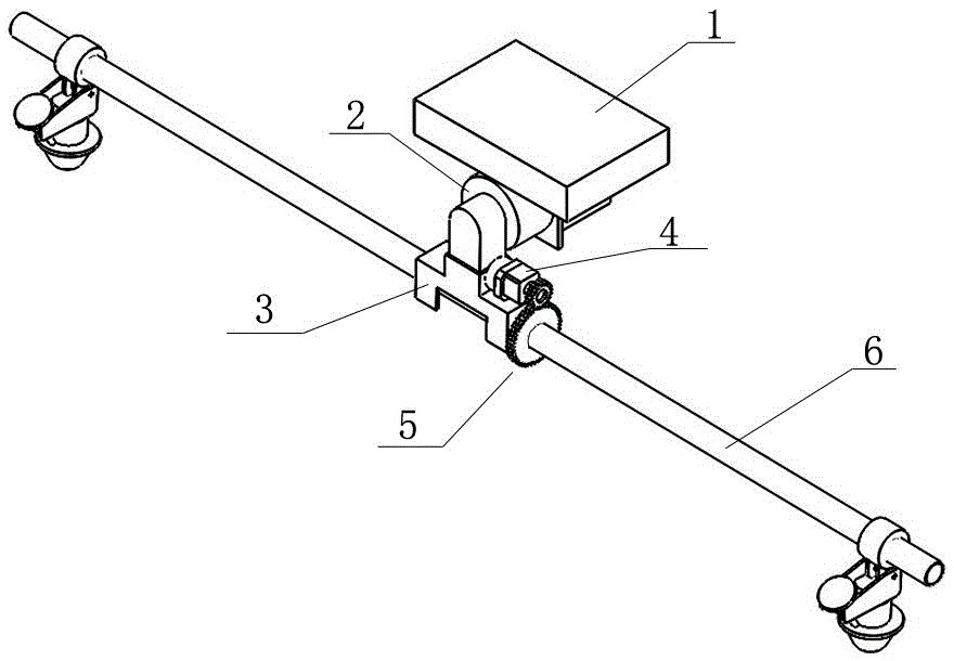 Spray rod active balancing device of agricultural remote-controlled flying fog machine and adjusting method