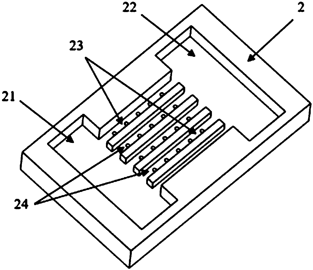 Nonuniform wet silicon-based micro-channel phase change heat exchanger with communicated top