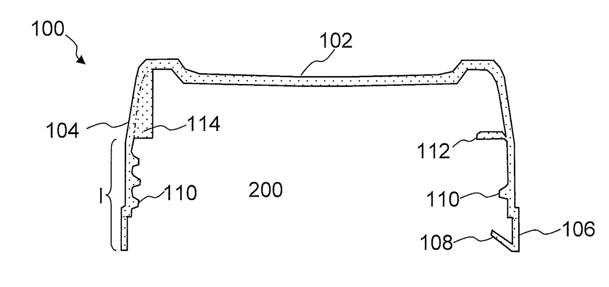 Cap with a cutting element