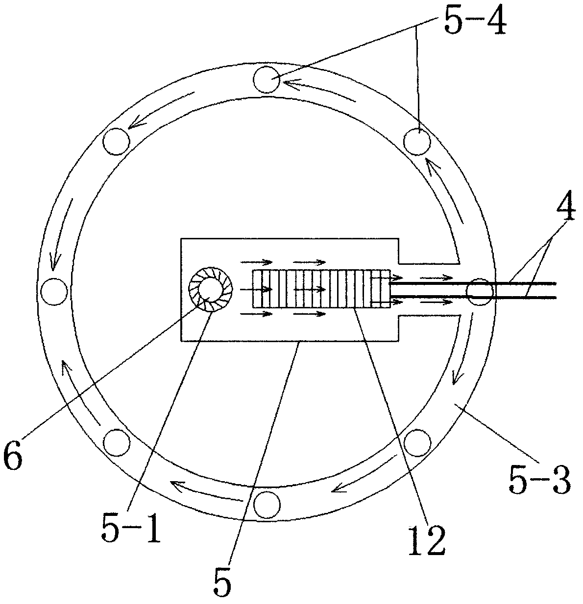 Shower system with external heat-supplying system