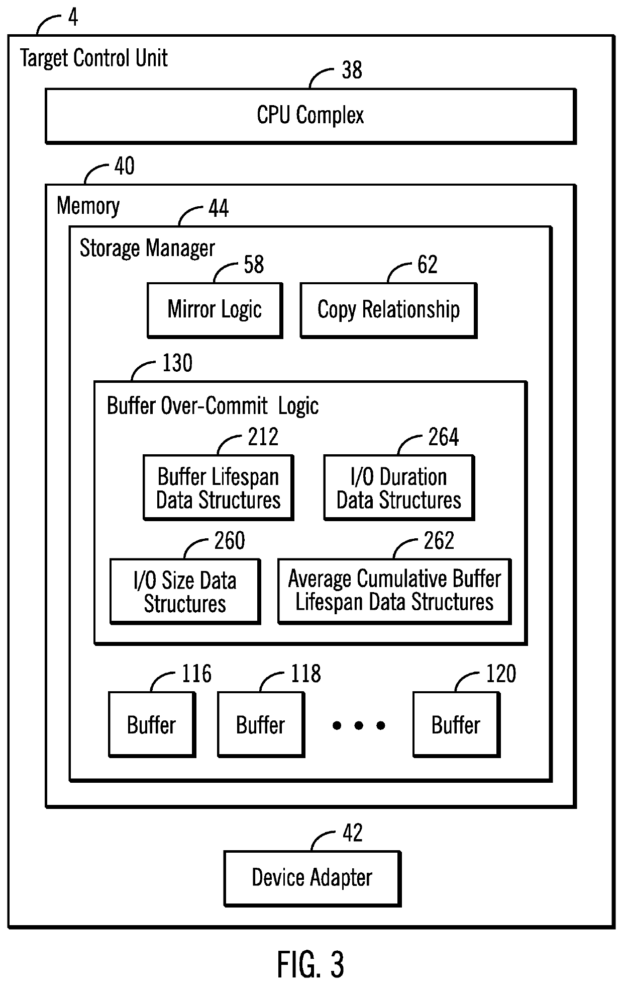 Buffer credit management in a data storage system