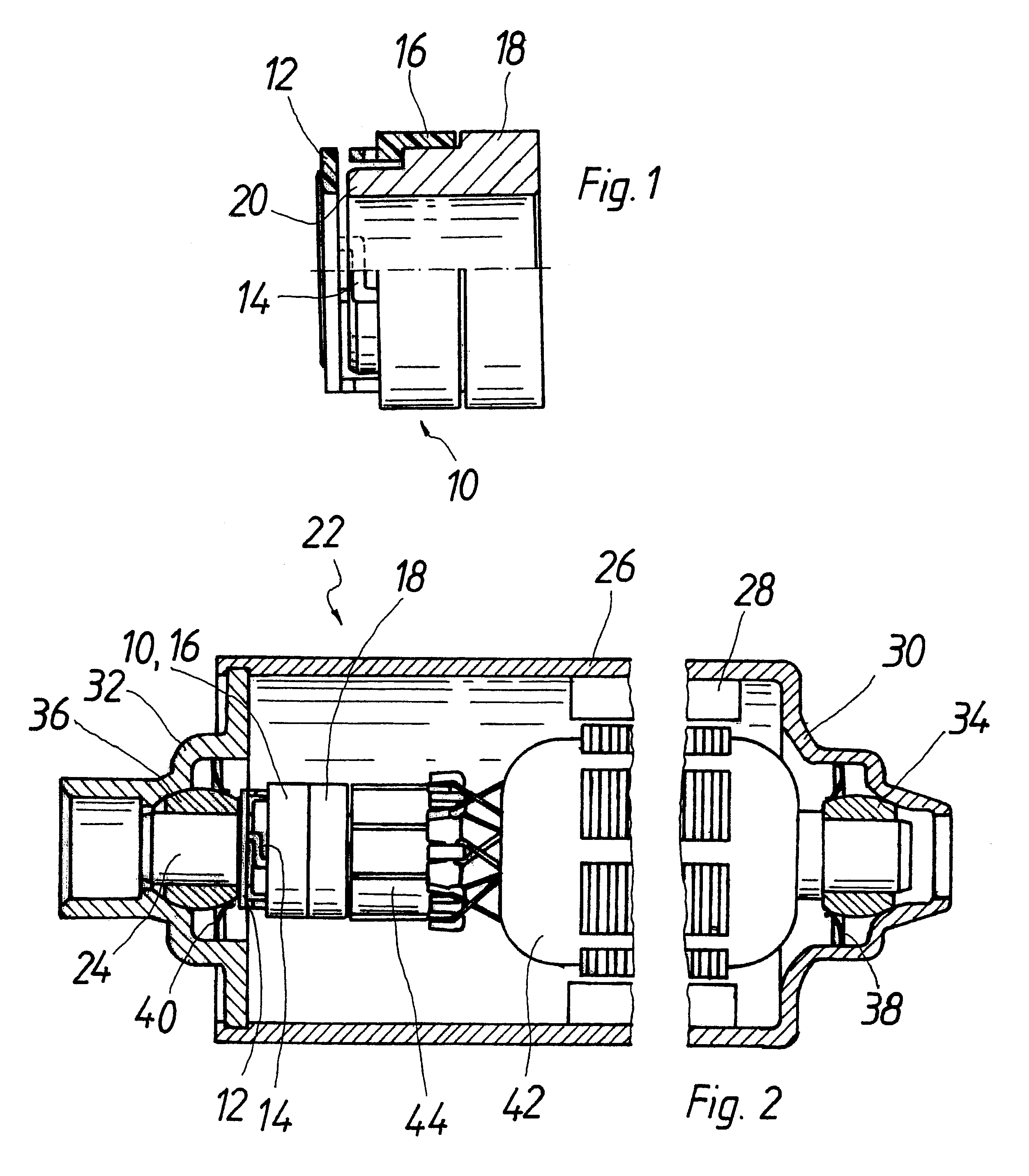 Spring element for compensating axial play in a motor shaft of an electric motor