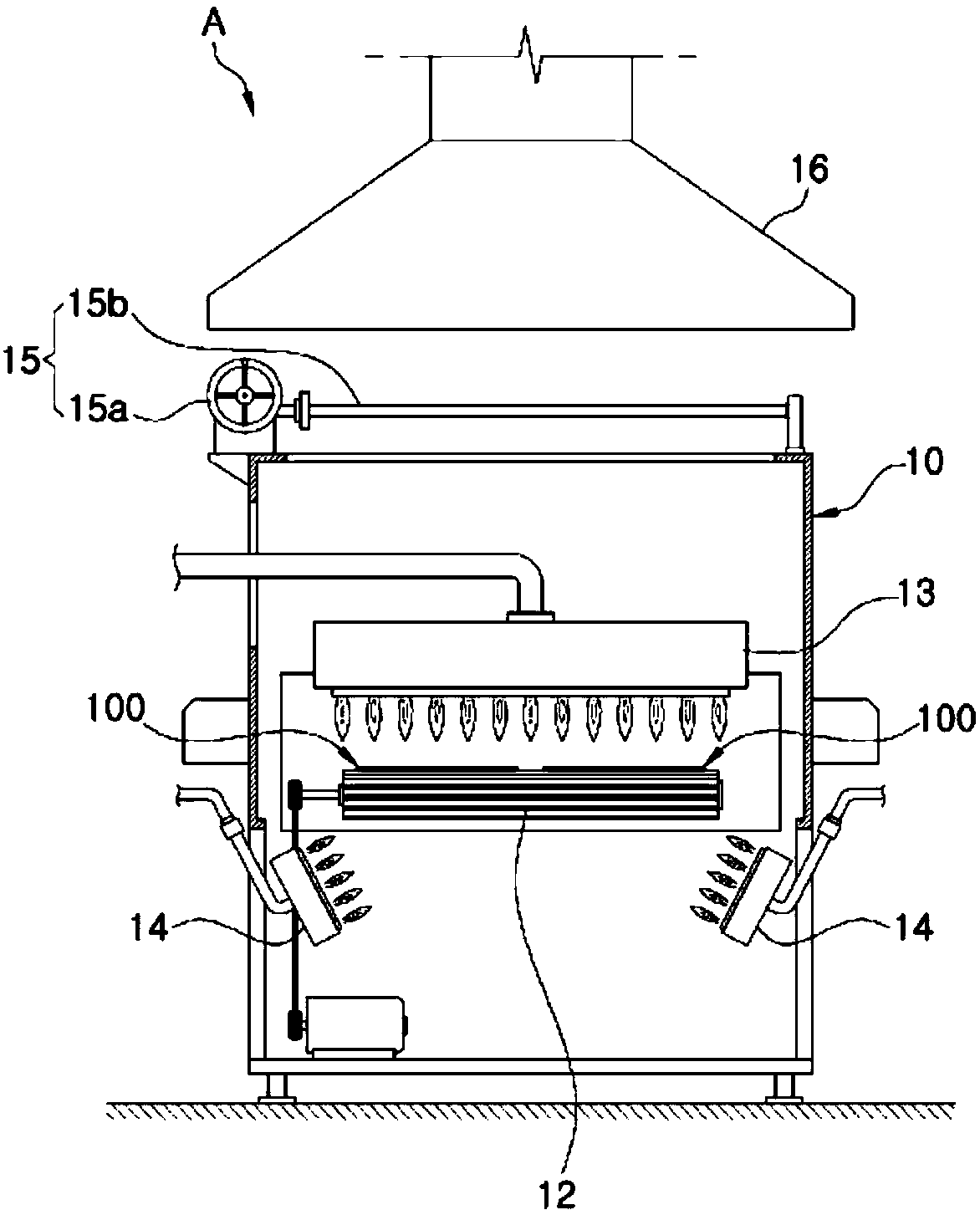 Apparatus for manufacturing grilled seaweed and method for manufacturing grilled seaweed