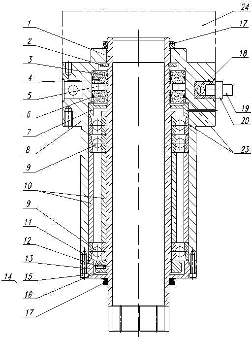 Sealing device for transmission input shafts in vacuum environment and using method of sealing device