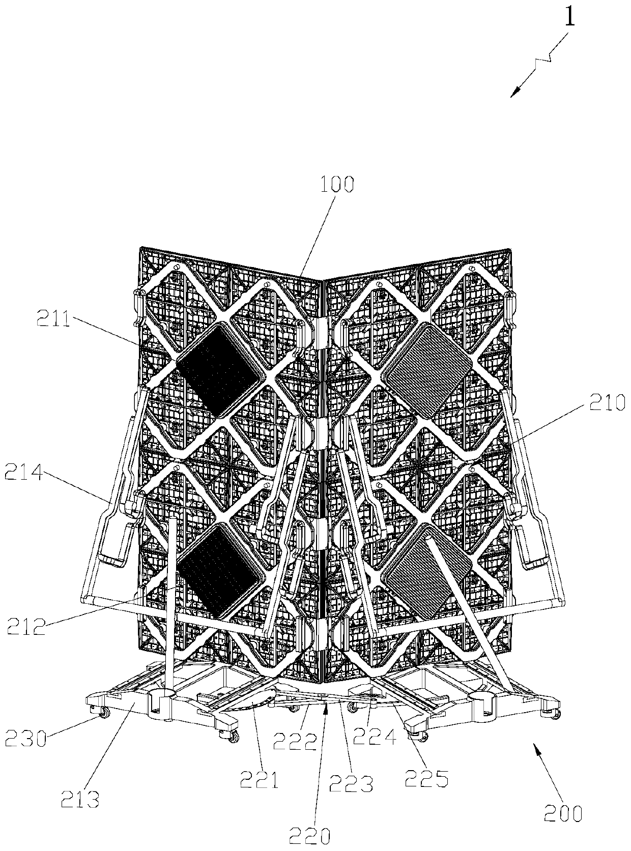 Frame carrier device and LED display screen