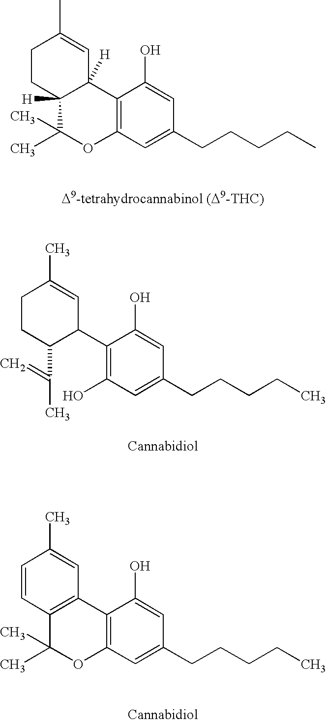 Aerosol formulations of delta tetrahydrocannabinol