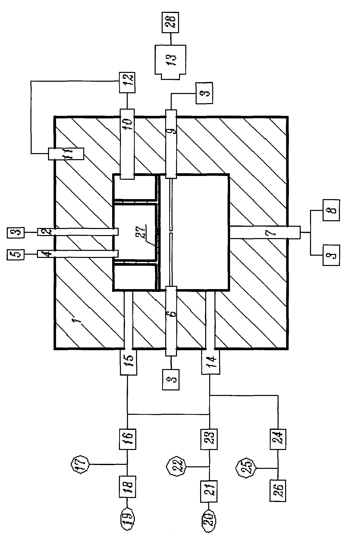 Gas fuel constant volume combustion chamber capable of being internally installed with diaphragm plate