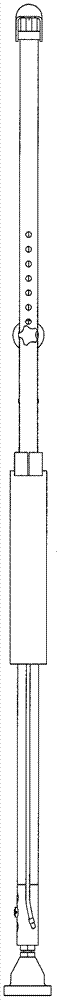 Telescopic crutches with purely mechanical push button switch for timely height adjustment