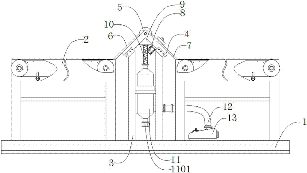 Tea turning apparatus capable of automatically removing crumbs