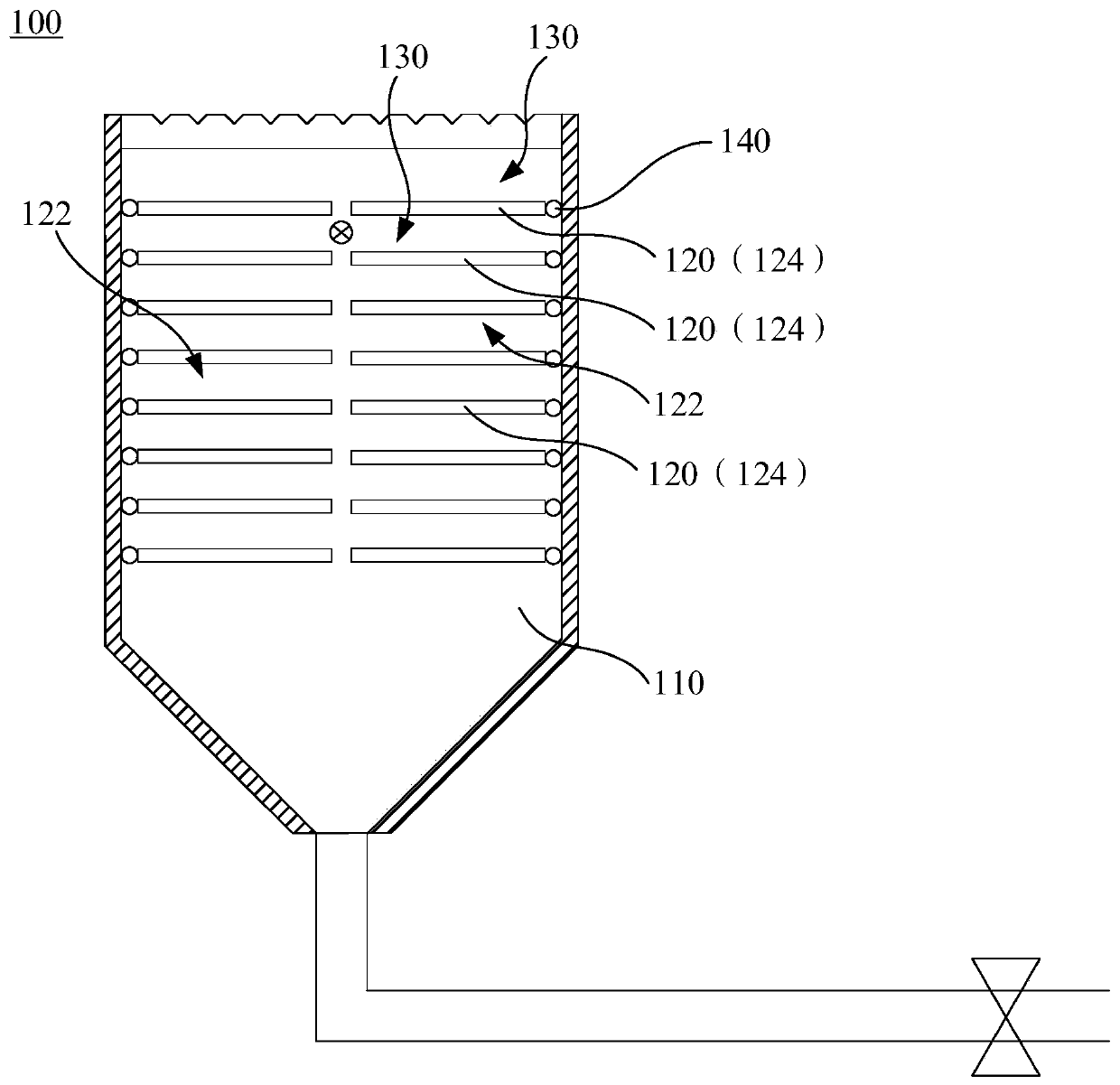 Sedimentation tank and sewage treatment device