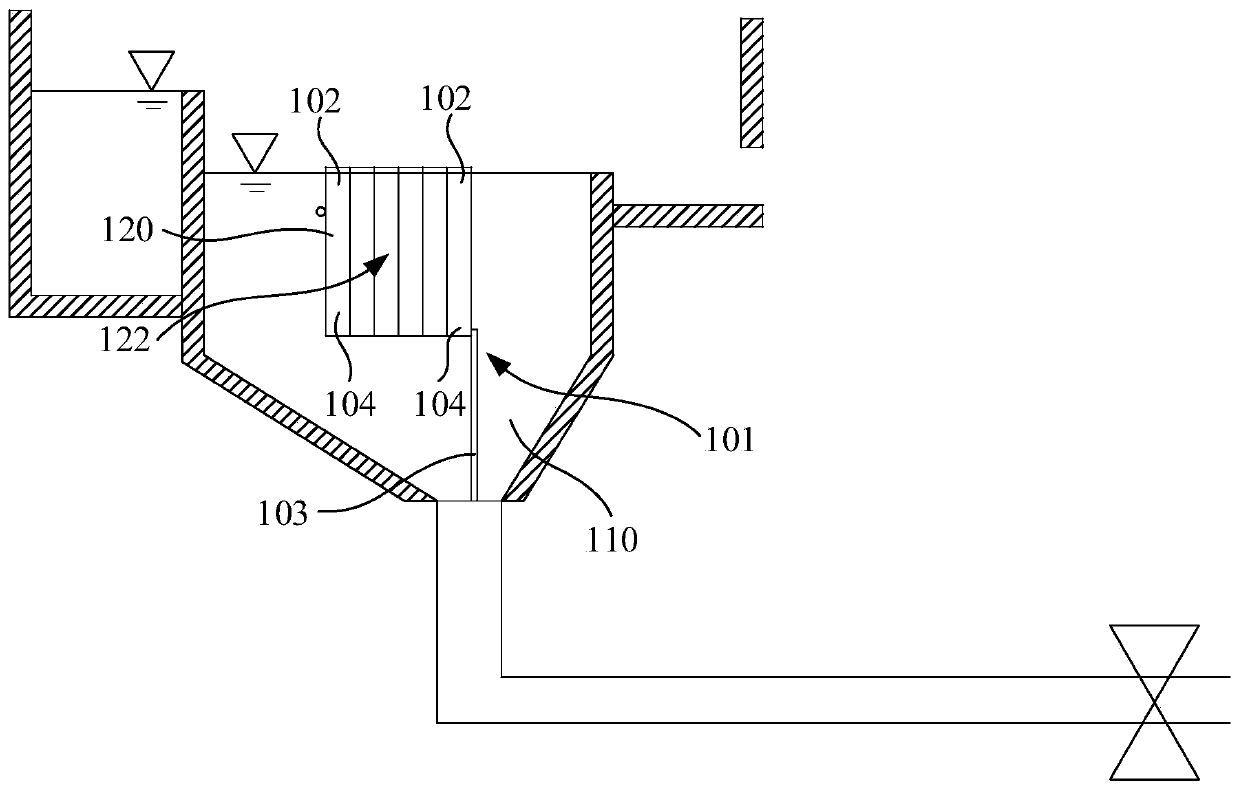 Sedimentation tank and sewage treatment device