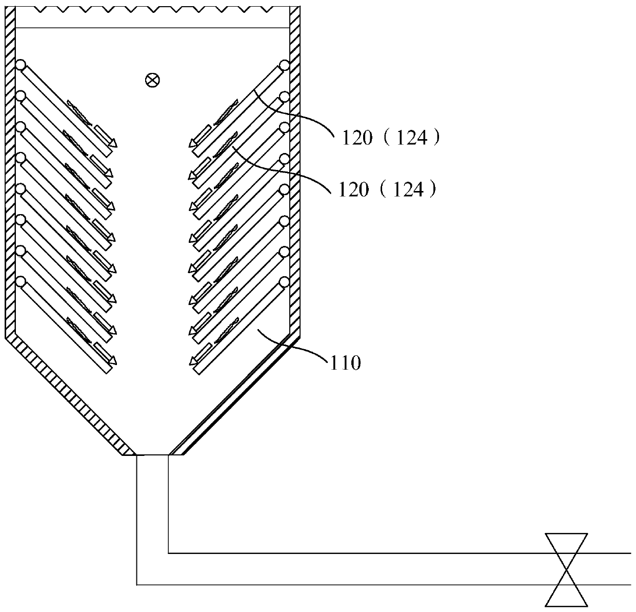 Sedimentation tank and sewage treatment device