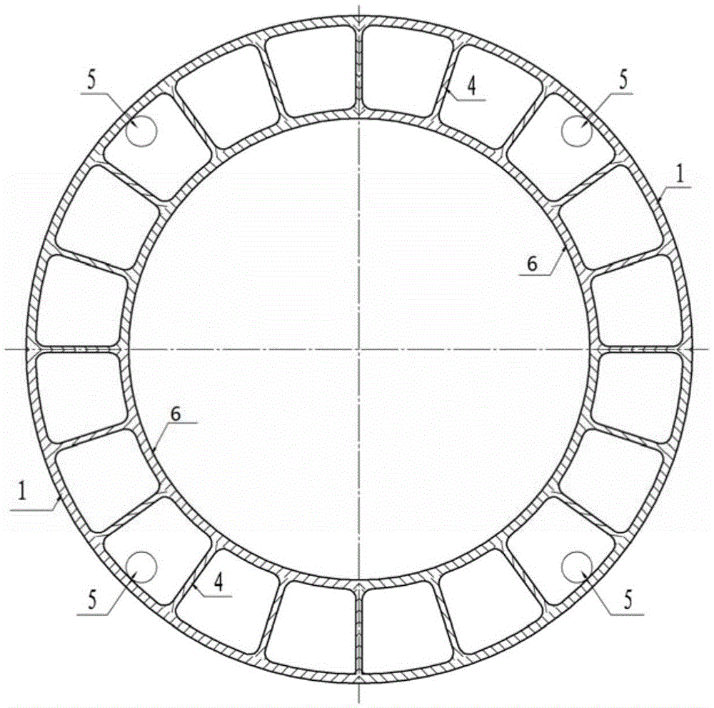 Large-scale wading ring-shaped rigid foundation and construction method thereof
