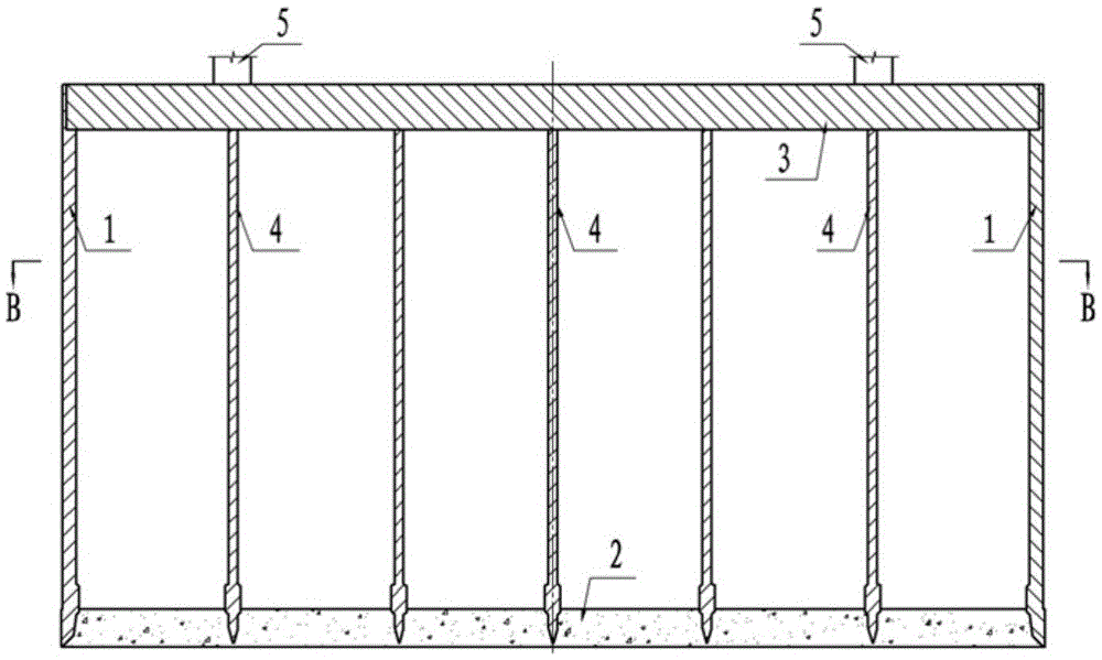 Large-scale wading ring-shaped rigid foundation and construction method thereof