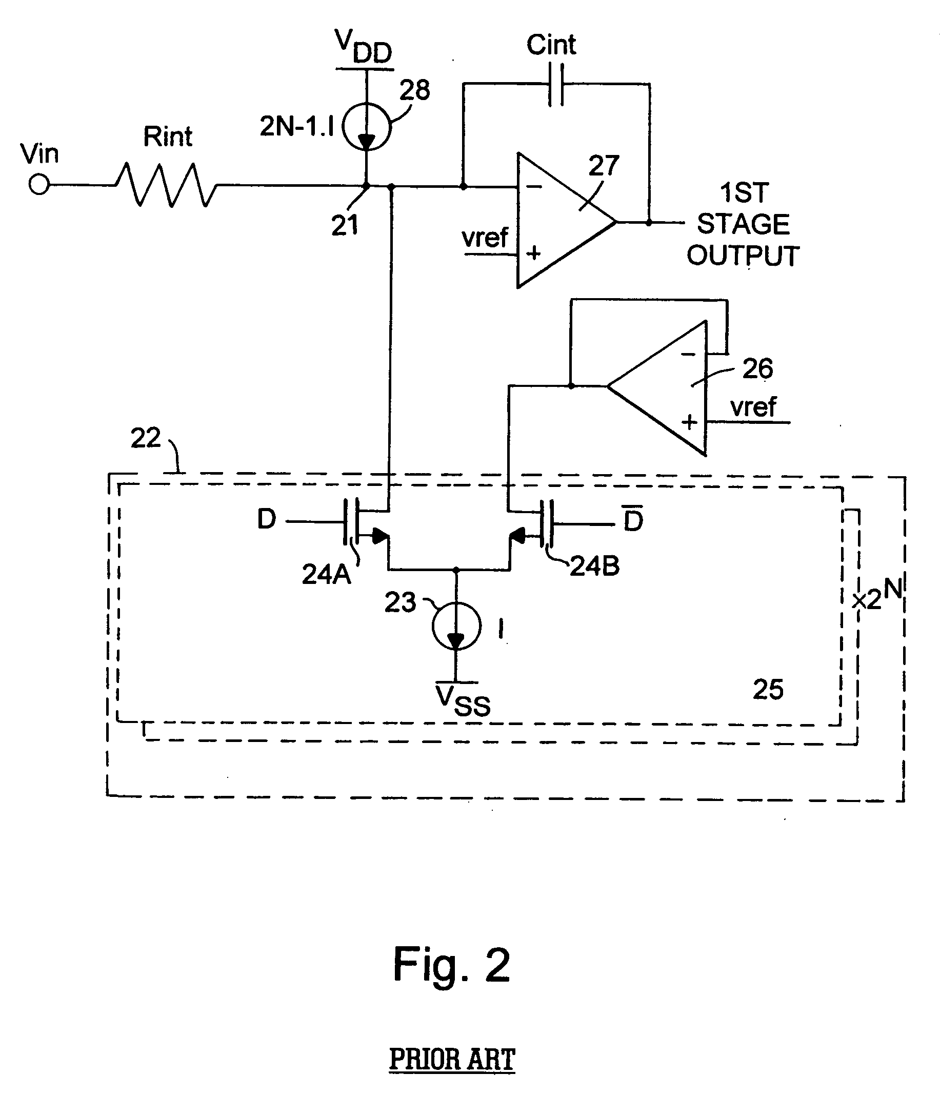 Feedback DAC chopper stabilization in a CT single ended multi-bit sigma delta ADC