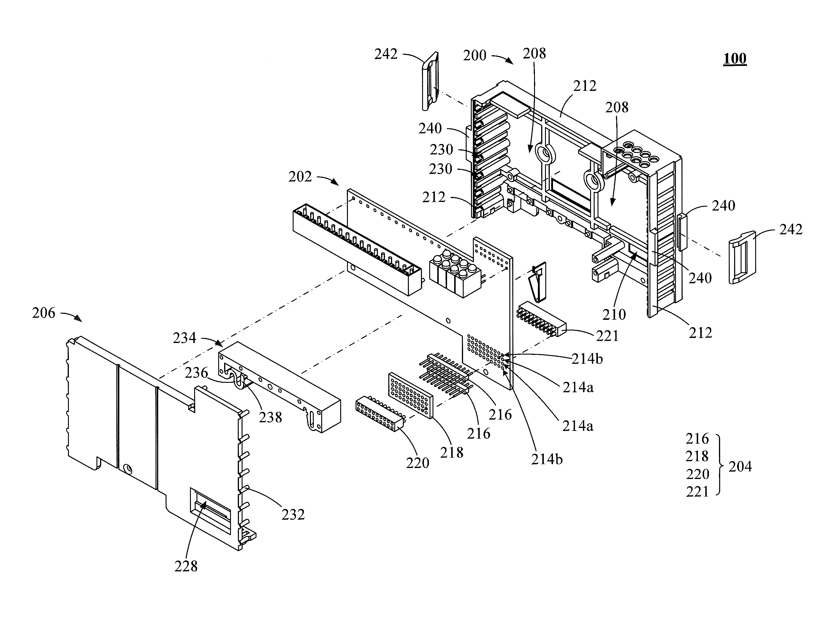 Communication structure with connecting assembly