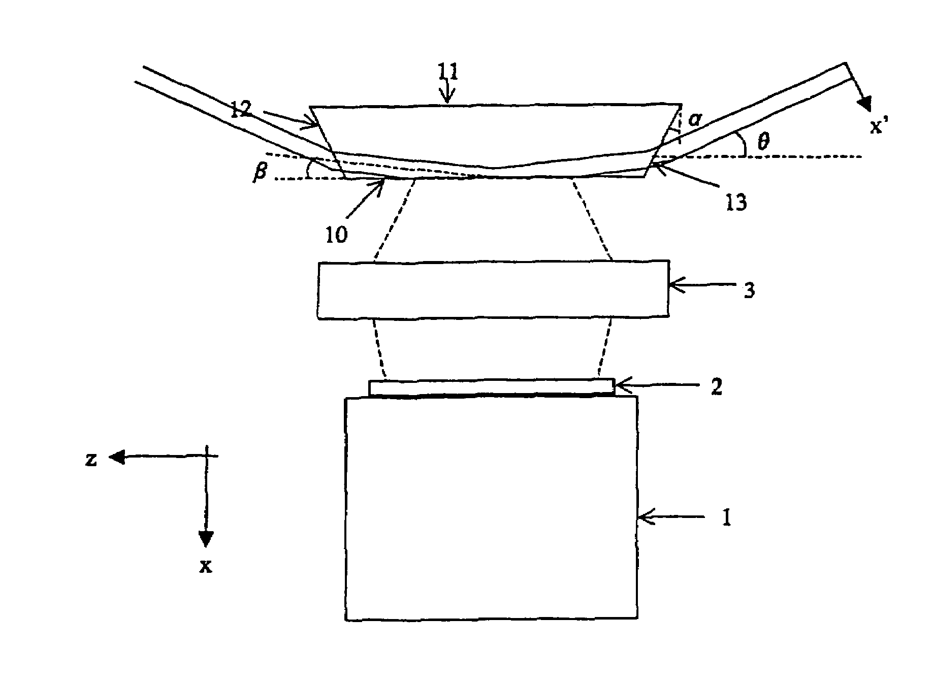 Side-pumped solid-state laser source, and pumping process for a solid-state laser source