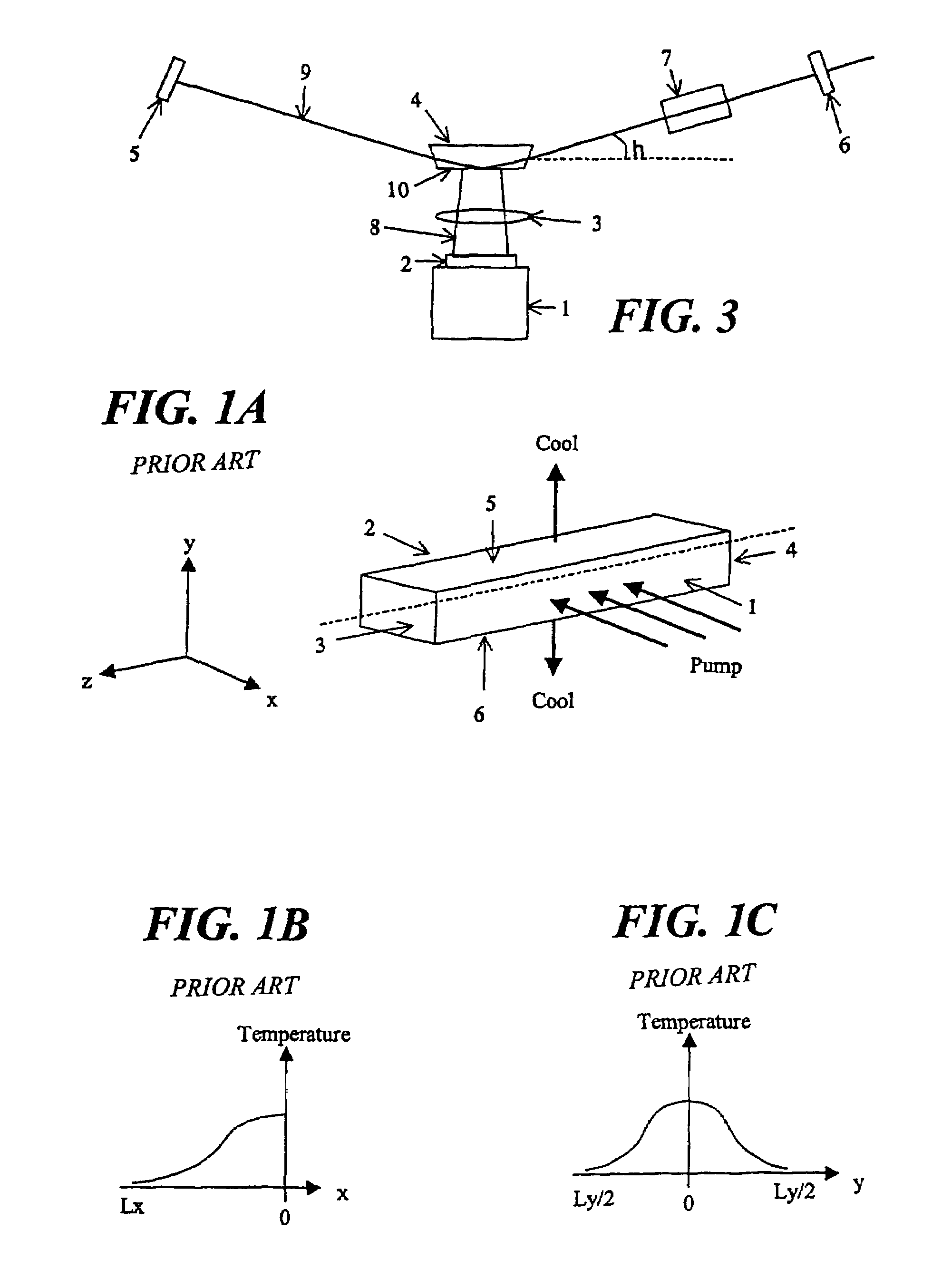 Side-pumped solid-state laser source, and pumping process for a solid-state laser source