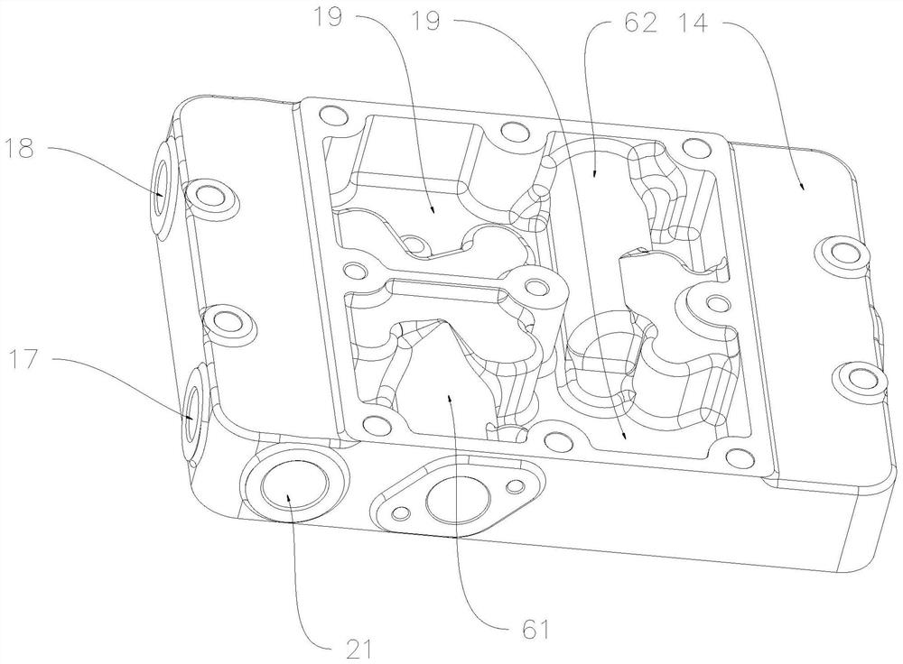 Oil-free piston air compressor for new energy vehicles with cooling system