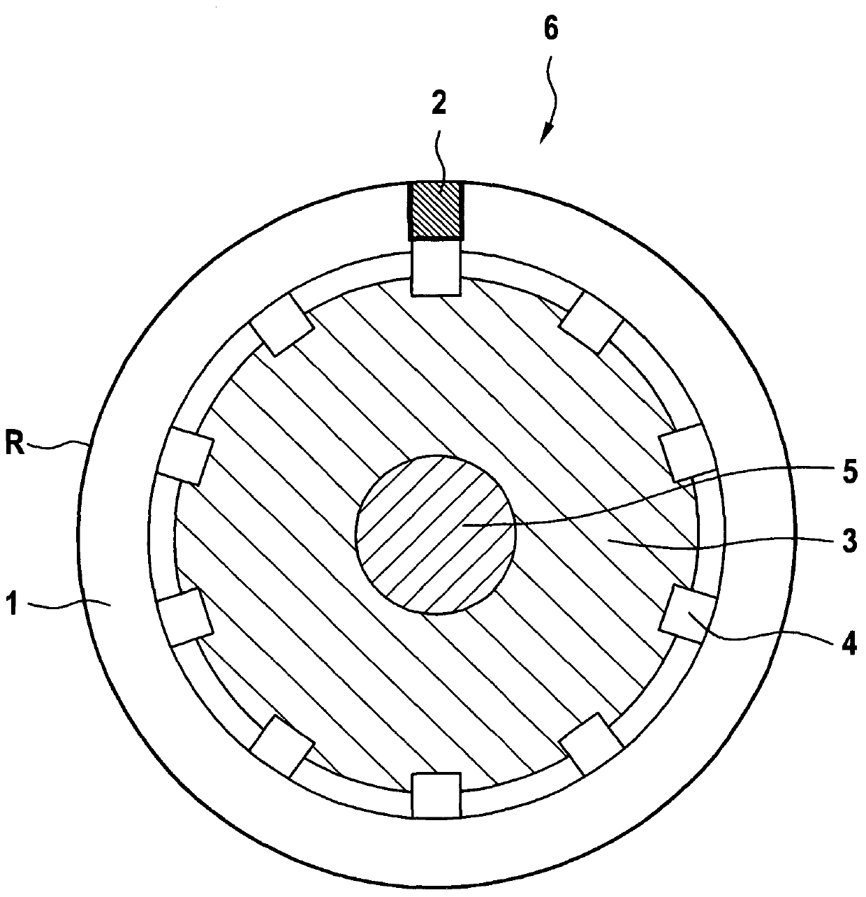 Arrangement for winding a web of material