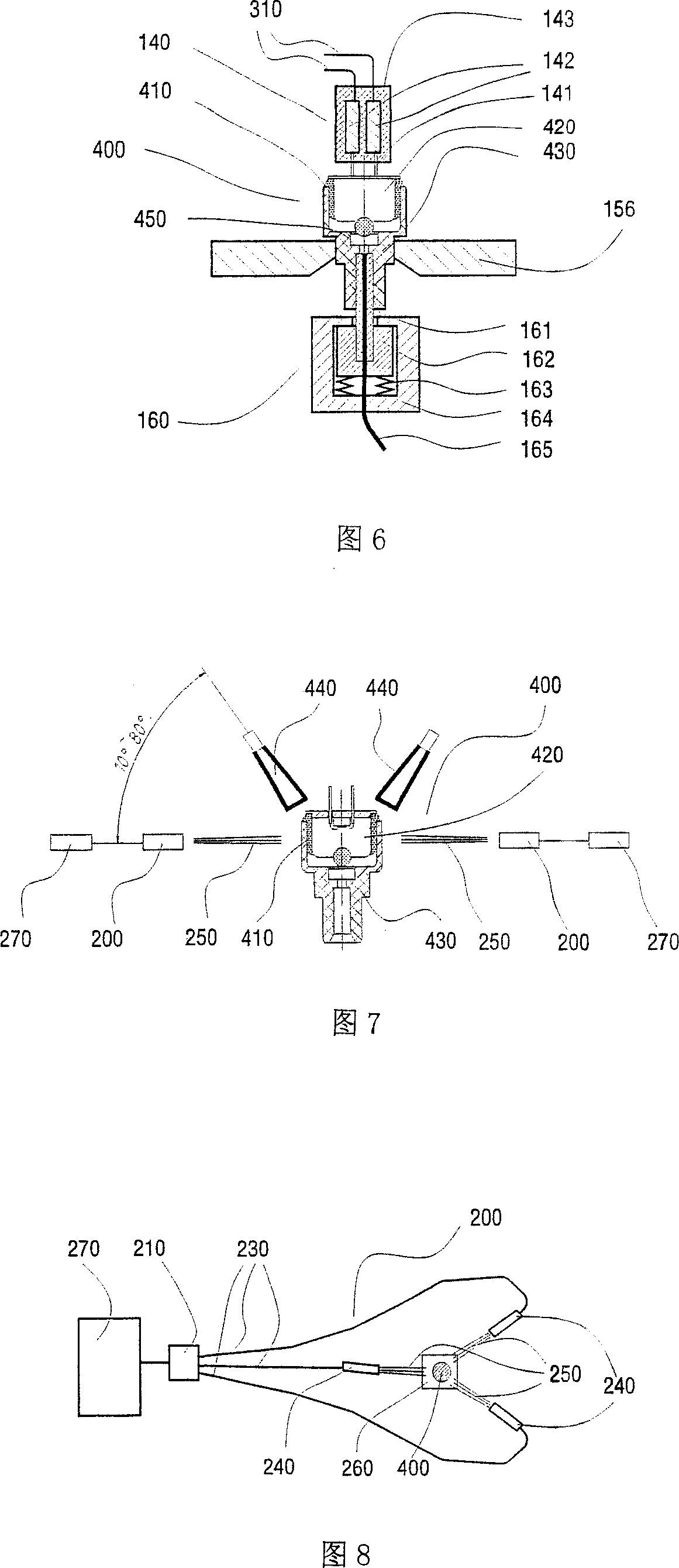 Device for curing packaging optoelectronic conversion modules based on coherent optical radiation and method thereof