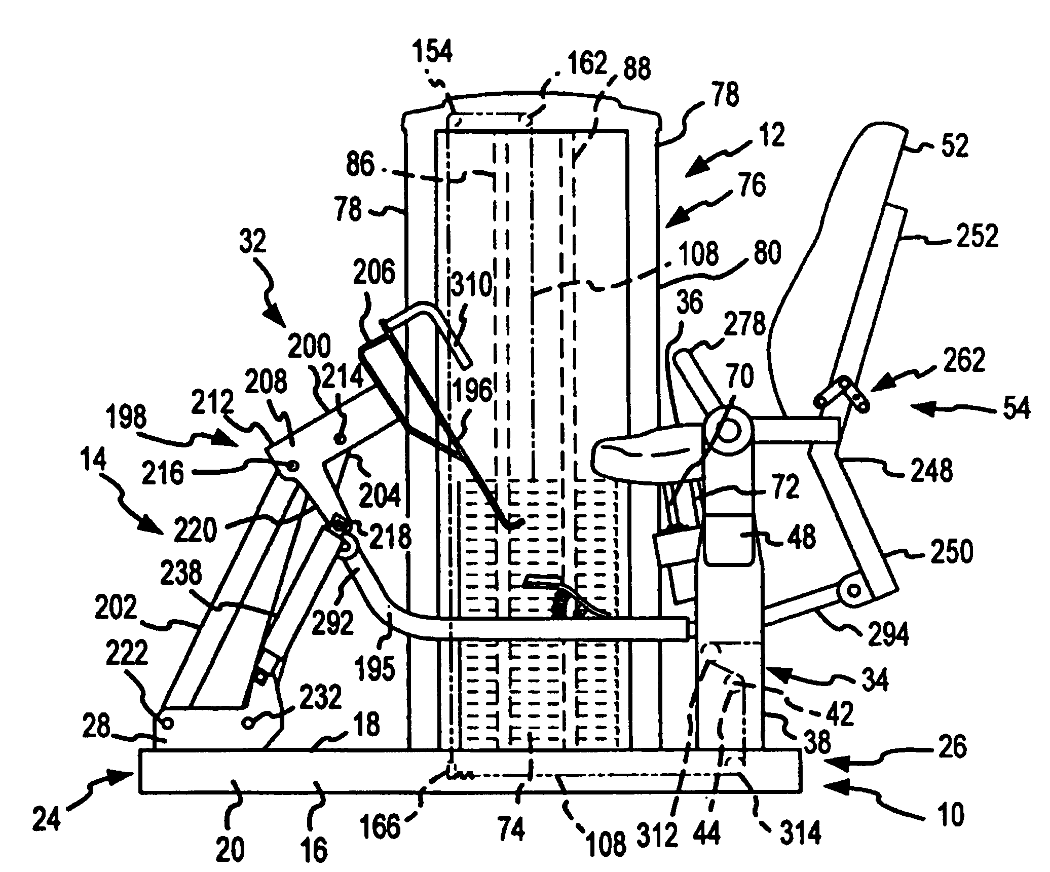 Exercise device with body extension mechanism