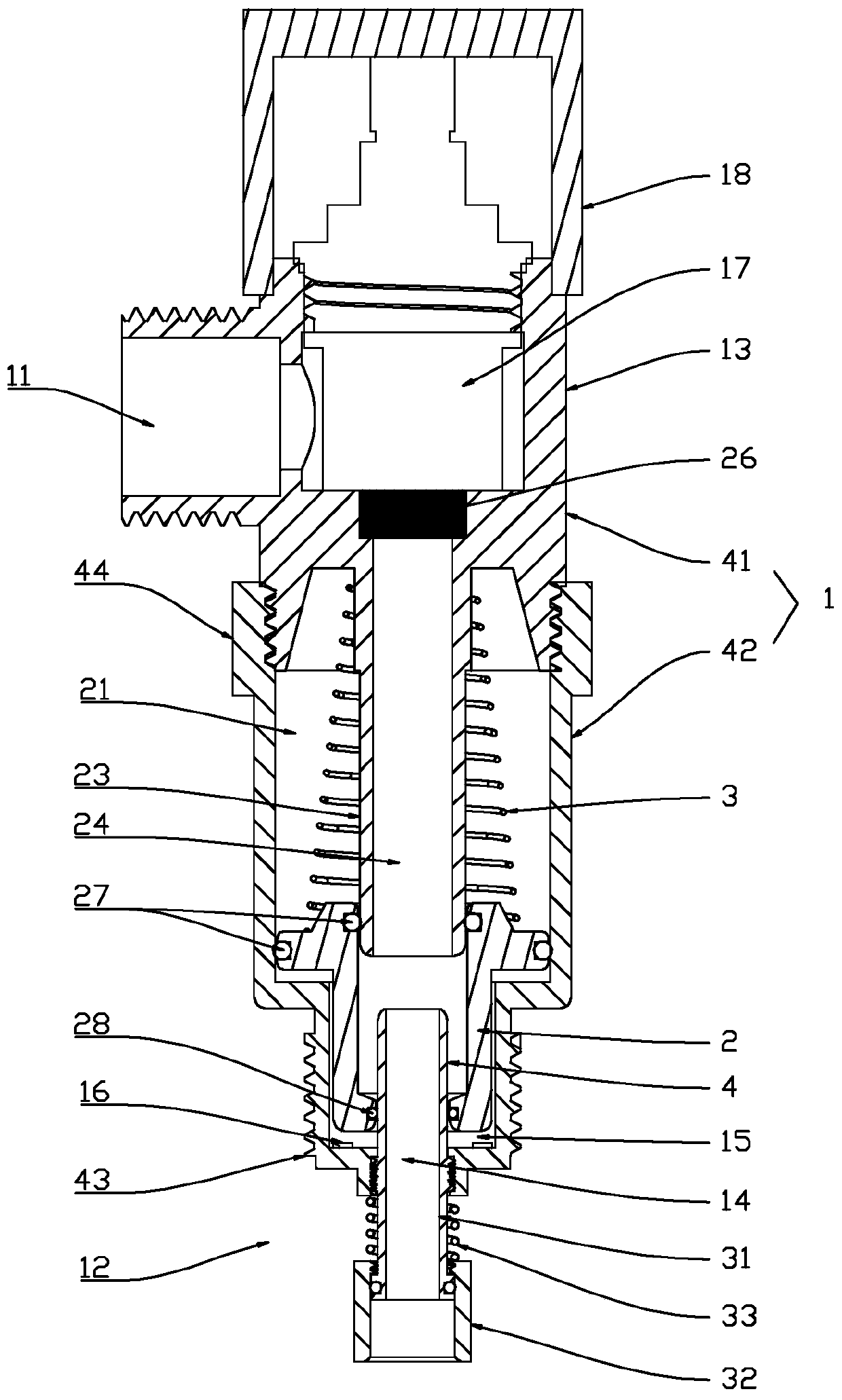 Delay water outlet valve for pipe-in-pipe and hot water discharge system thereof