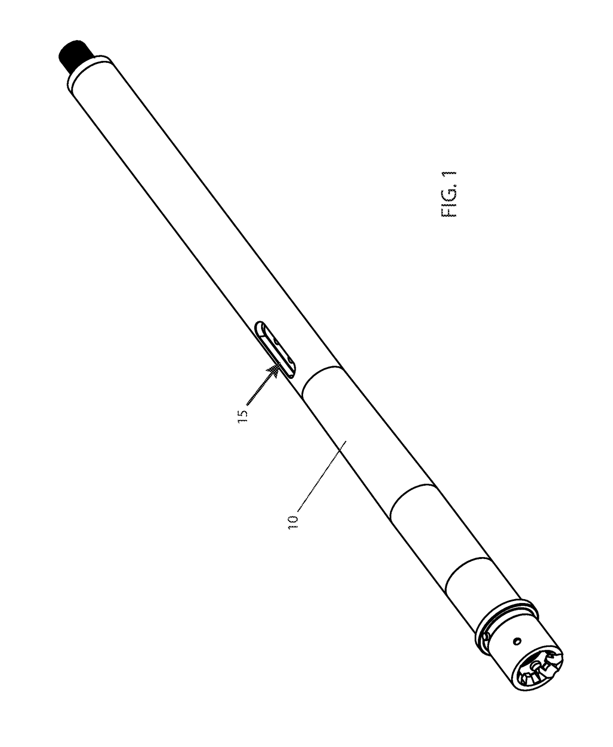 Non-segmented composite barrel for gas operated firearms