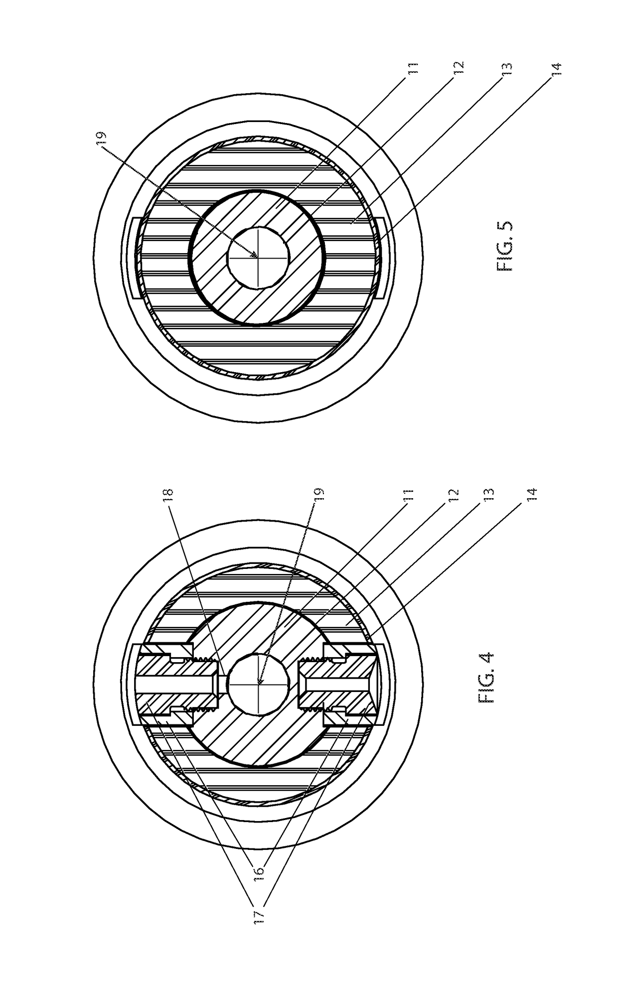 Non-segmented composite barrel for gas operated firearms